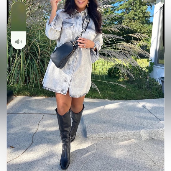 All Saints Light Gray Denim Jacket/dress - Picture 2 of 7